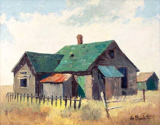 Ripe for Restoration (Abandoned Home, California), Painting, circa 1955