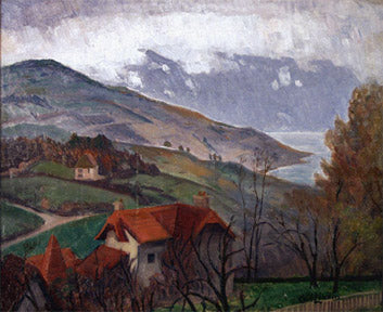 Carl Lindin (1869-1942) artwork for sale. Near Lausanne, Switzerland, Painting, 1912, Denver, Colorado, Art Gallery)