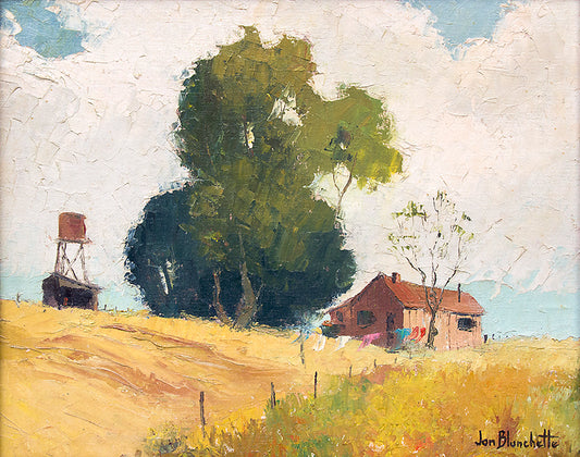 Untitled (Barn and Silo, California), Painting, circa 1955