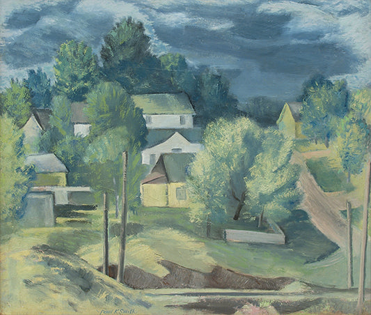 Paul K. Smith (1893-1977) artwork for sale. Untitled (Colorado Hill Town), Painting, circa 1940, Denver, Colorado, Art Gallery)