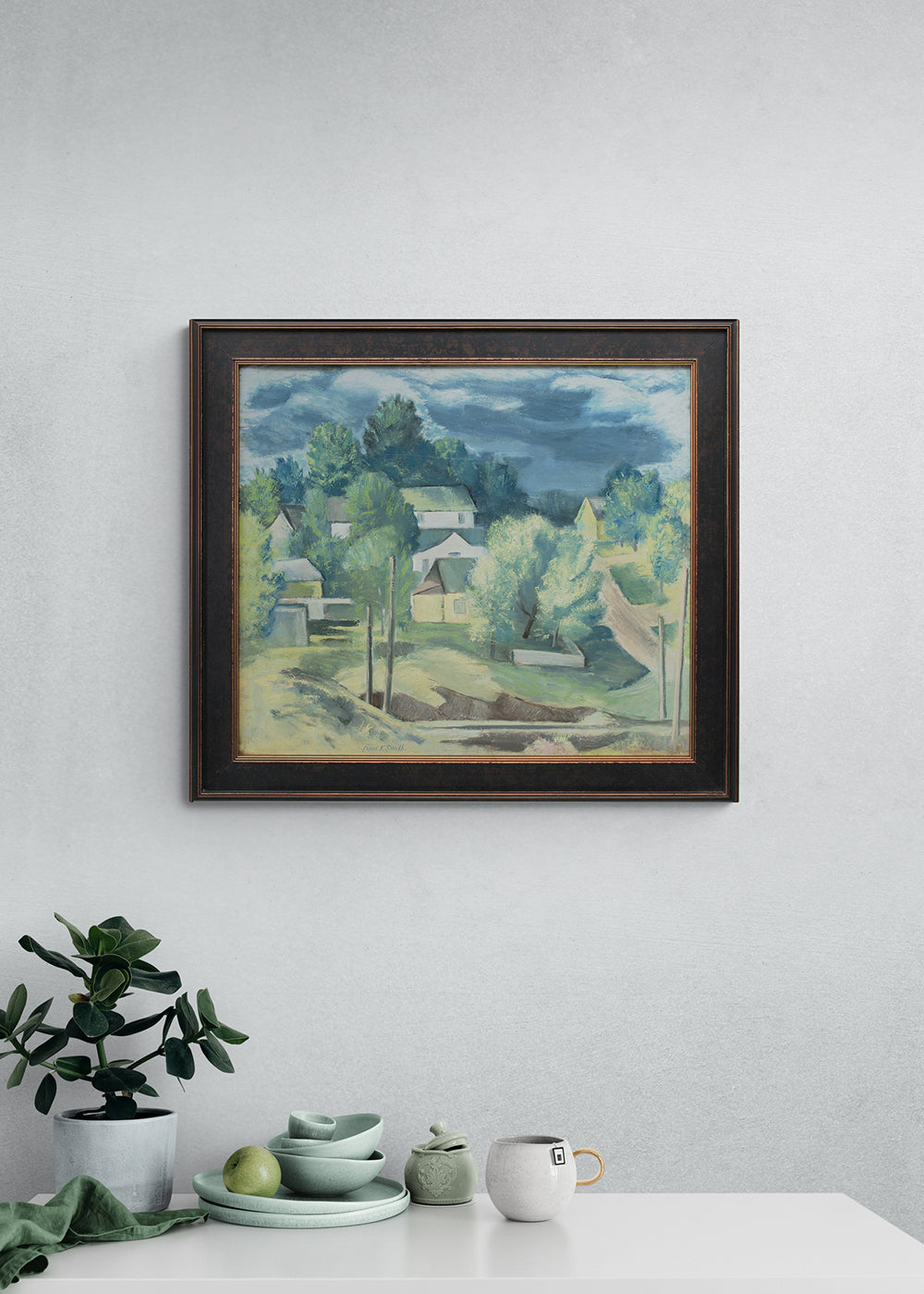 Untitled (Colorado Hill Town), Painting, circa 1940