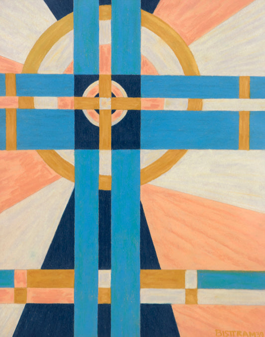 Untitled (Abstract in Cream, Gold, Pink, and Blue), Drawing, 1939