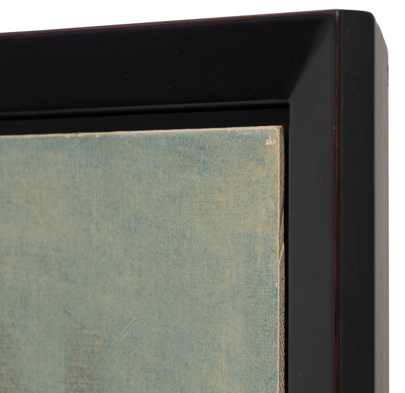 Untitled (Abstract in Pale Blue, Yellow, Gray and Black), Painting, 1954