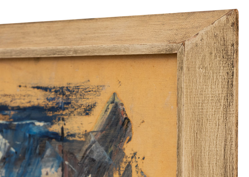 Untitled (Abstract in Yellow, Blue, Taupe, and Black), Painting, 1951