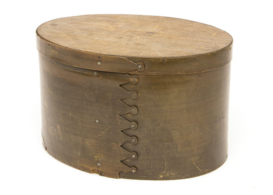 Baleen Box with Incised Maritime Scene, circa 1900
