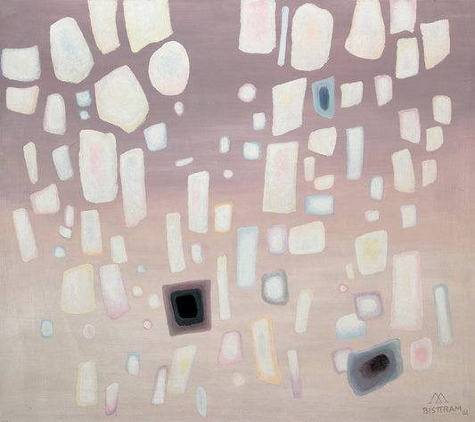 Precipitation (Abstract in White, Mauve, Pink, and Blue), Painting, 1961