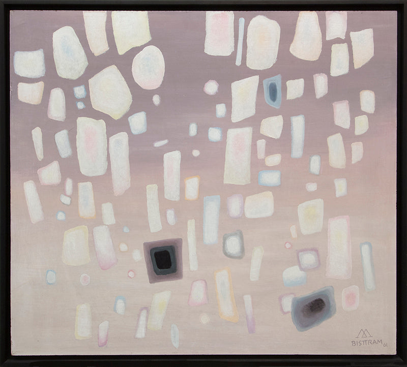 Precipitation (Abstract in White, Mauve, Pink, and Blue), Painting, 1961