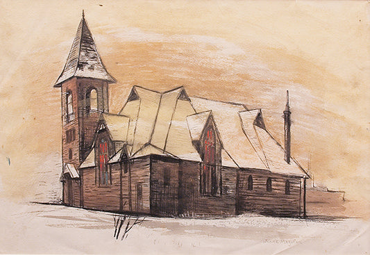 Church in Leadville (Colorado), Painting, 1938