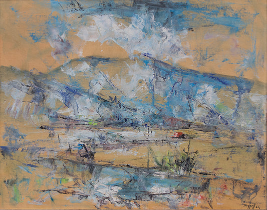 Untitled (Abstract, Mountains near Colorado Springs), Painting, 1962