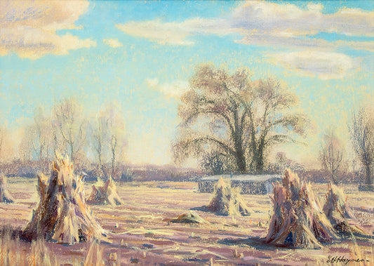 Untitled (Haystacks, Colorado), Drawing, circa 1940