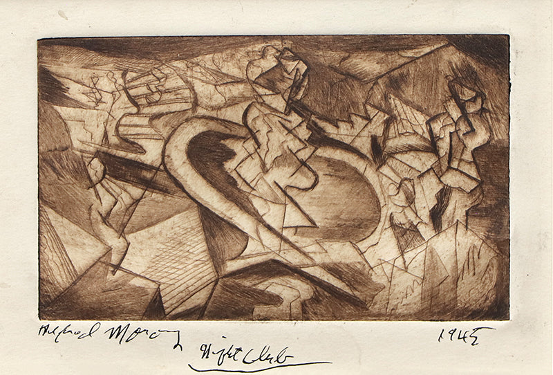 Alfred Morang (1901-1958) artwork for sale. Night Club (Modernist Landscape), Print, 1945, Denver, Colorado, Art Gallery)