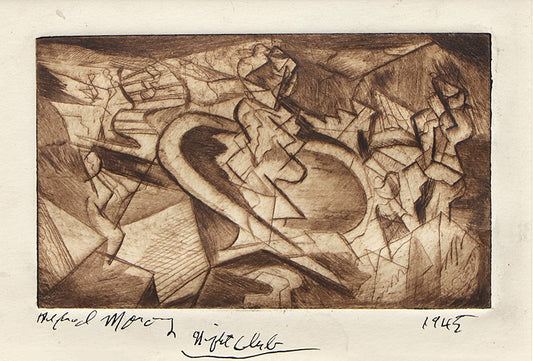 Alfred Morang (1901-1958) artwork for sale. Night Club (Modernist Landscape), Print, 1945, Denver, Colorado, Art Gallery)