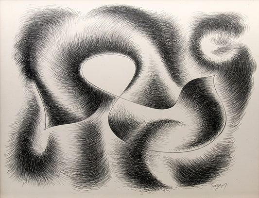 Convolution (Black and White Abstract), Print, 1948