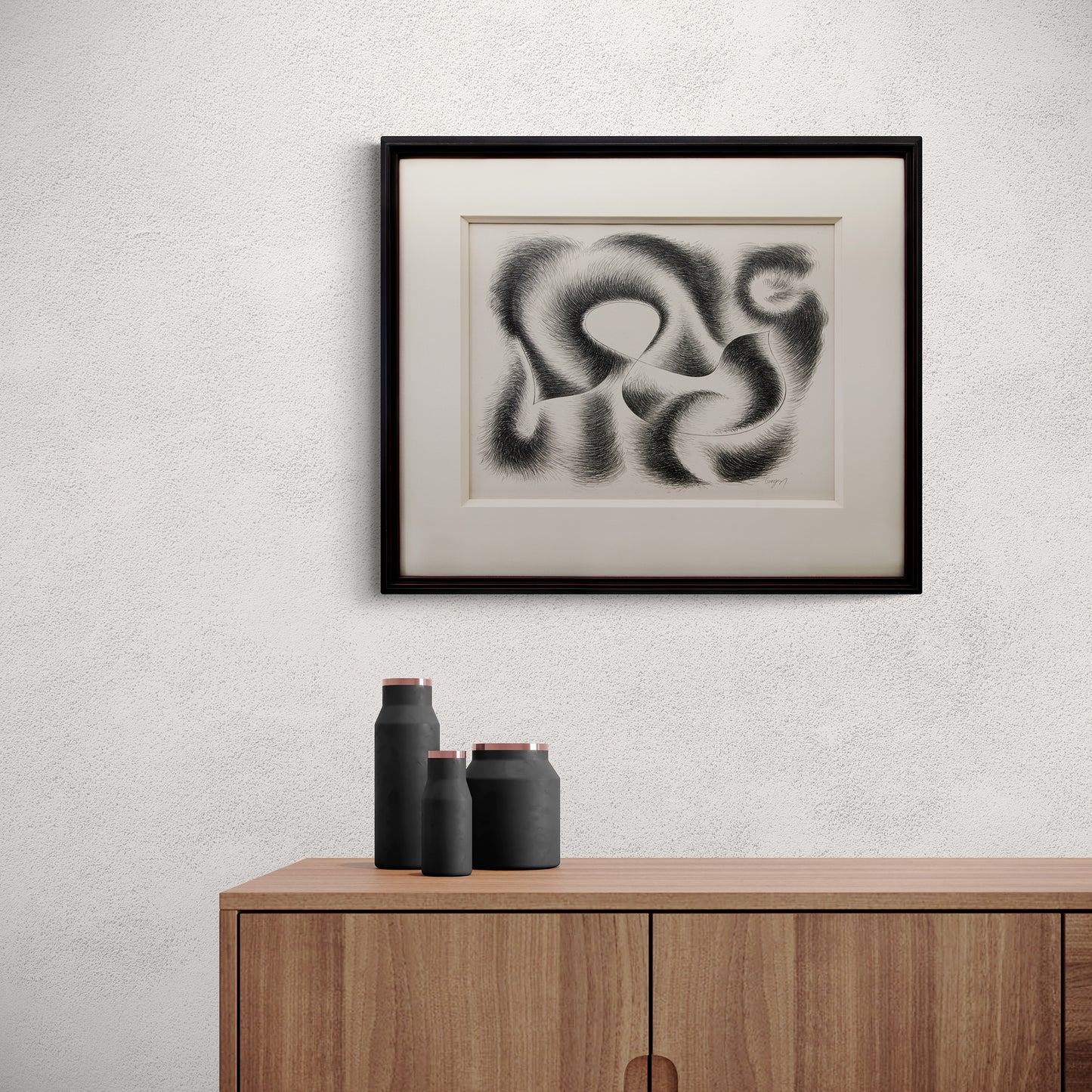 Convolution (Black and White Abstract), Print, 1948