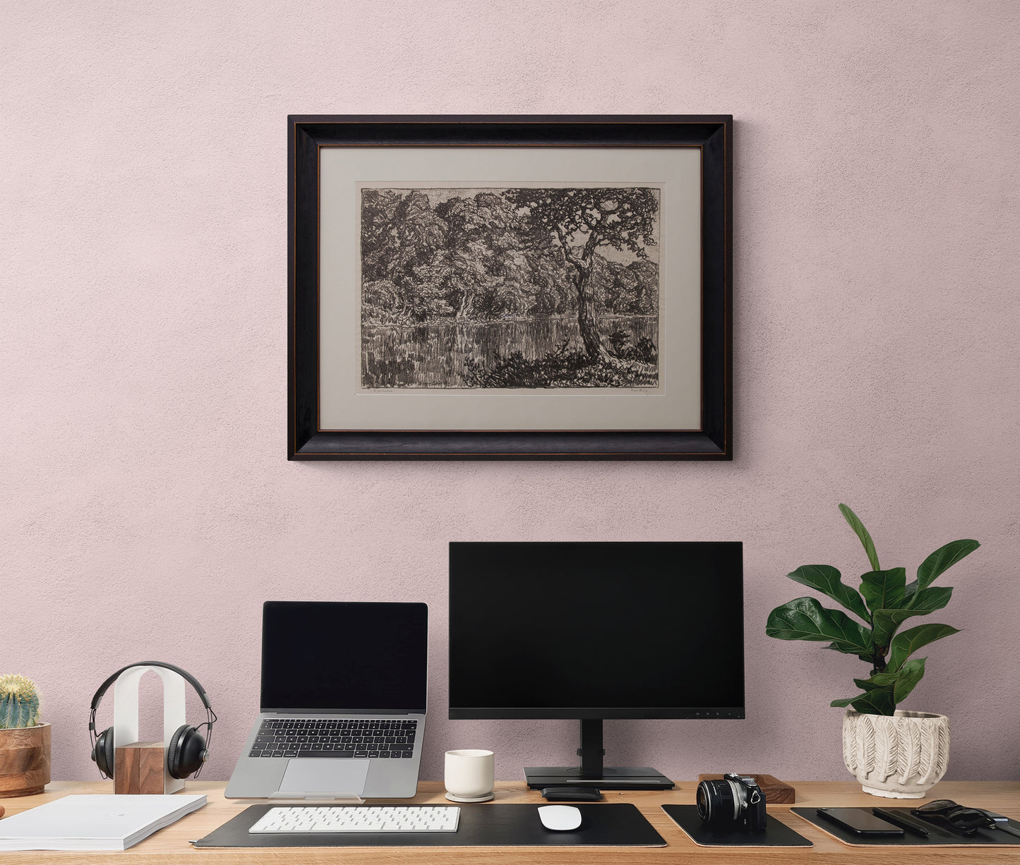 River Motif; edition of 50, Print, 1918