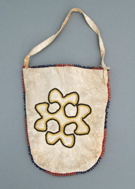 Beaded Hide Pouch, circa 1900