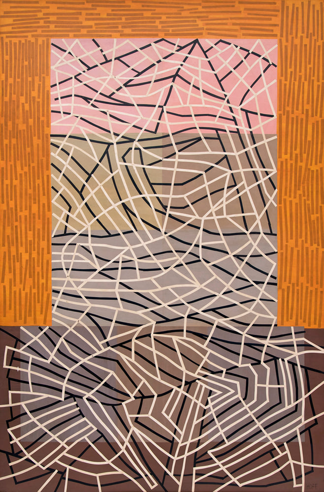 Stone Mountain, Mixed Media Painting, 1985