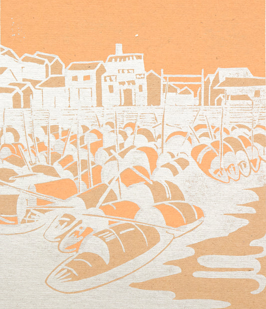 Sampans - Side by Side, Canton, Print, circa 1928