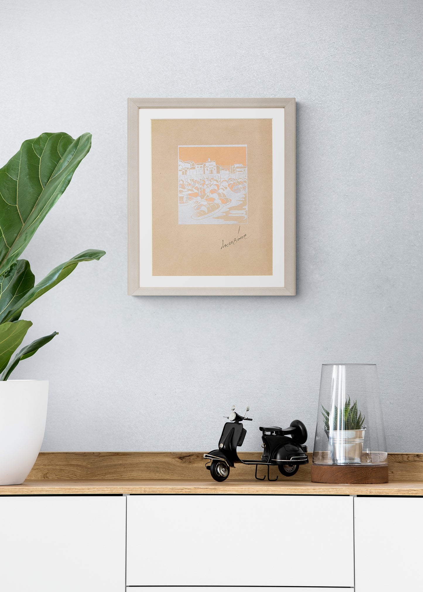 Sampans - Side by Side, Canton, Print, circa 1928