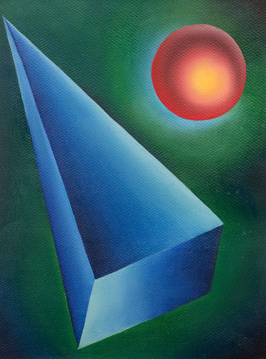 Basic Form Problem #1 (Two Polygons), Painting, circa 1940