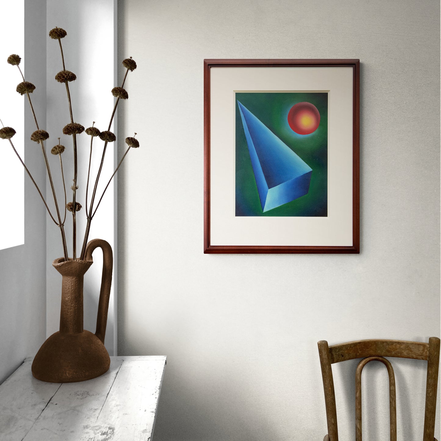 Basic Form Problem #1 (Two Polygons), Painting, circa 1940