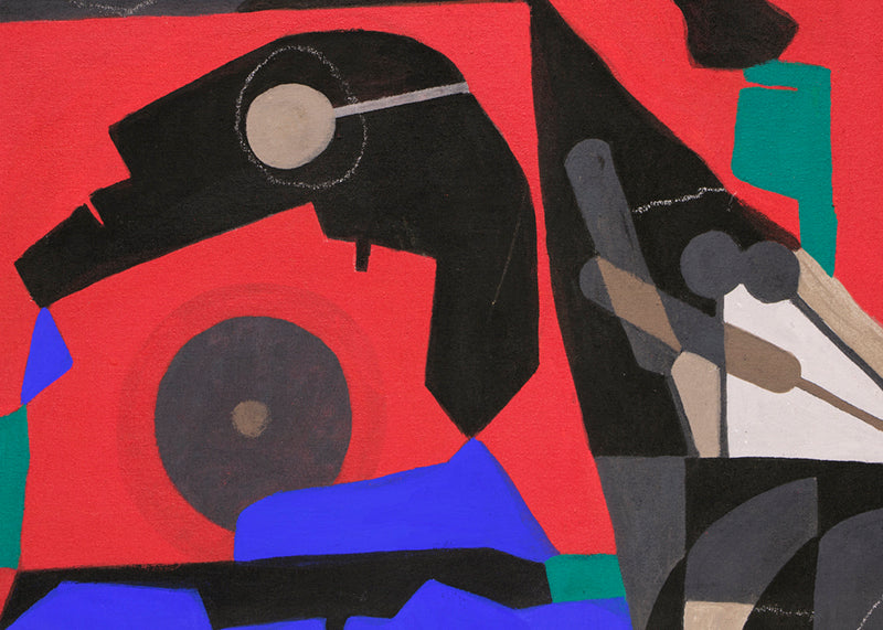 Media Man, Mixed Media Painting, 1974