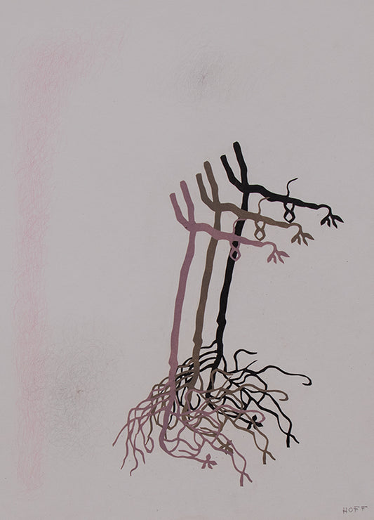 Last Potato Root, Series #2, Painting, circa 1985