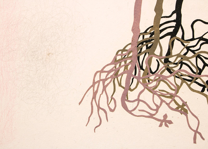 Last Potato Root, Series #2, Painting, circa 1985