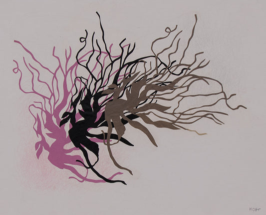 Last Potato Root, Series #3, Painting, circa 1985