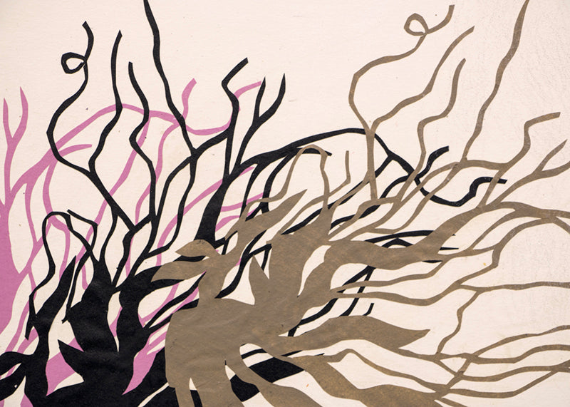 Last Potato Root, Series #3, Painting, circa 1985