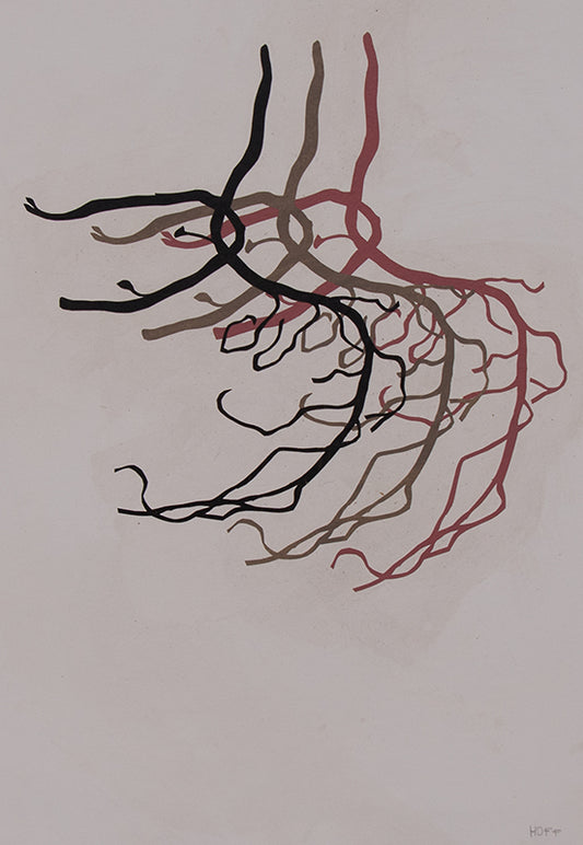Last Potato Root, Series #4, Painting, circa 1985