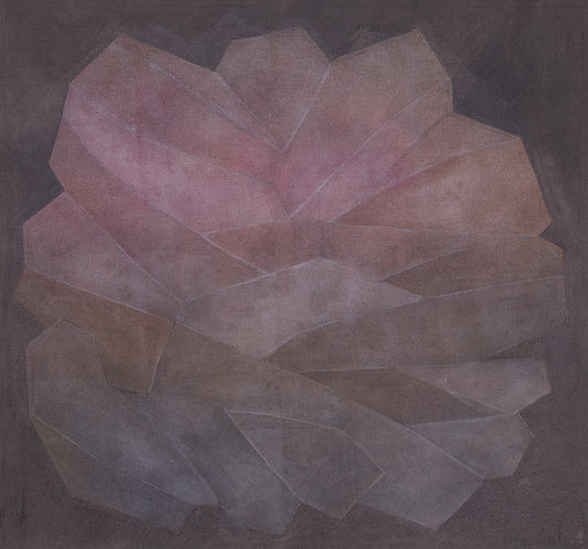 Crystal, Series #3 (Pink Crystal), Painting, circa 1970