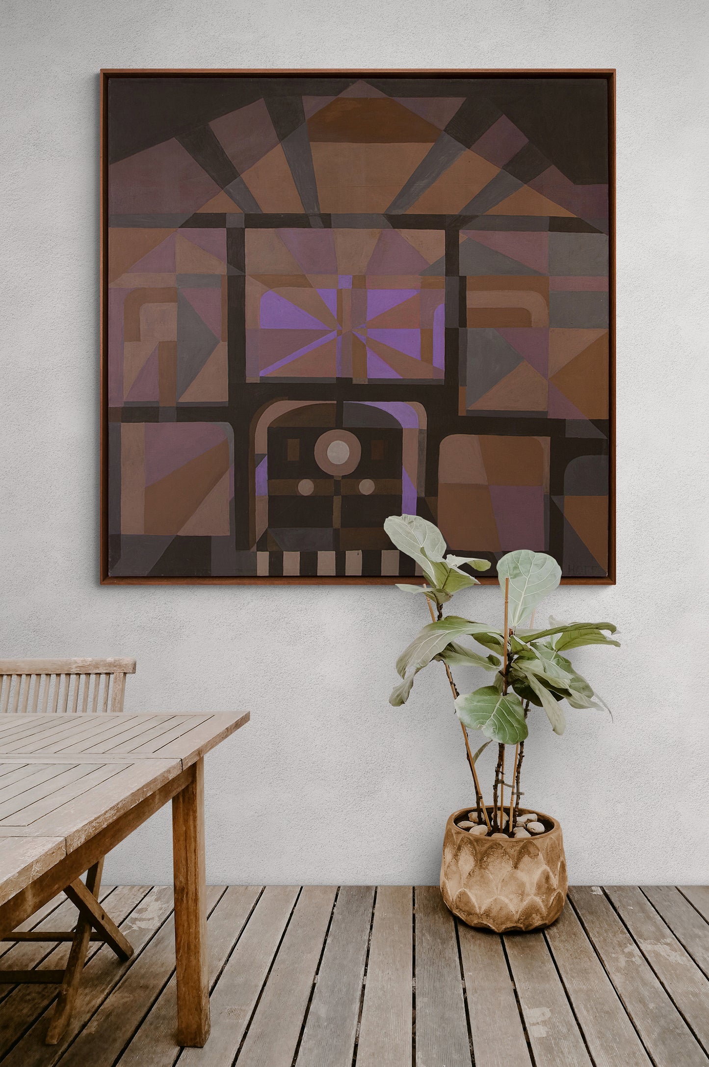 Quiet Station (Train), Painting, 1974