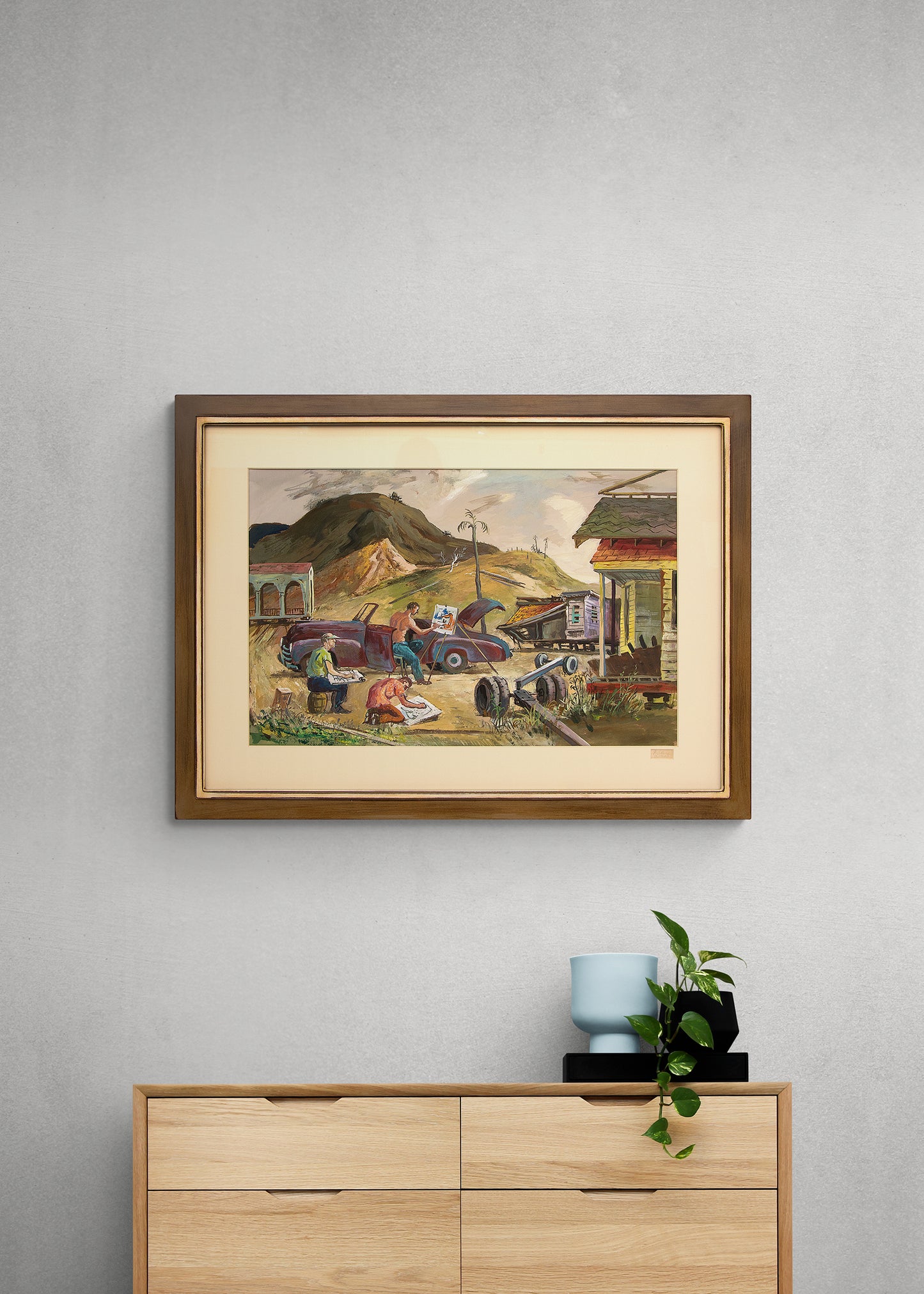 Artists Sketching (California), Painting, 1949