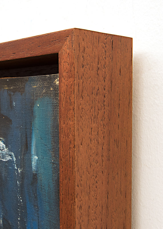 Untitled (Abstract in Black, Blue, White, and Gold), Painting, 1959