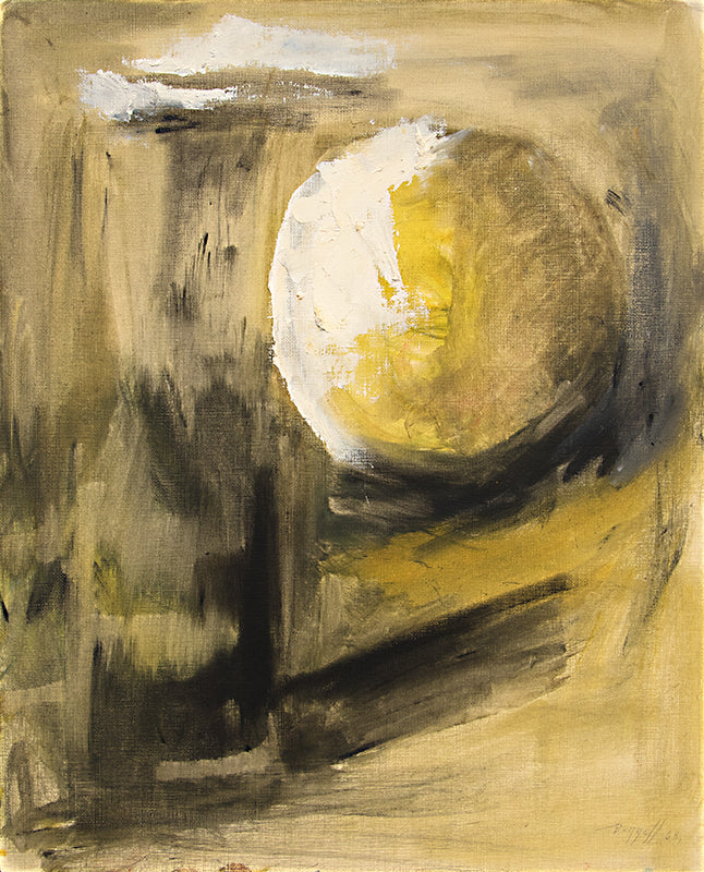 Charles Bunnell (1897-1968) artwork for sale. Untitled (Abstract in Gold, White, and Black), Painting, 1968, Denver, Colorado, Art Gallery)