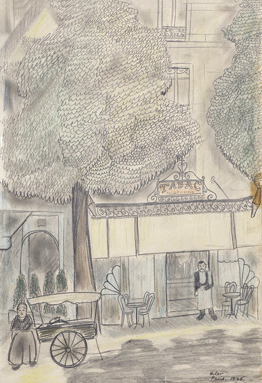 Untitled (Paris Café, France), Drawing, 1925
