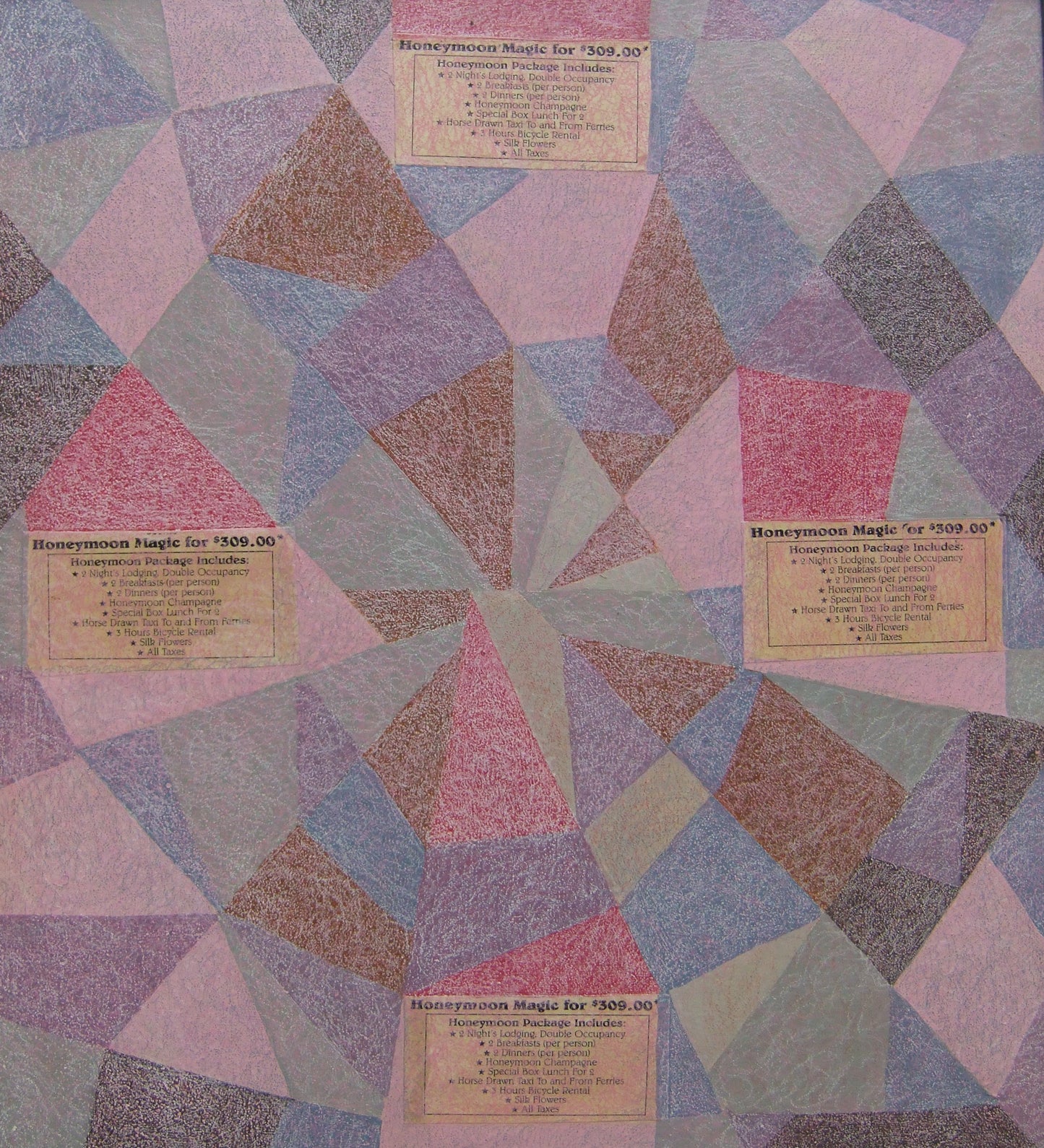 Honeymoon Magic (Money Works Series), Painting, circa 1980