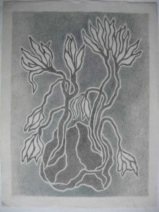 Bulb Series #4 (Crayon Rubbing Series), Drawing