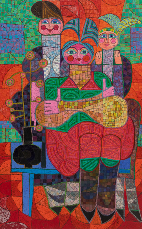 Three Little Maids (Three Abstract Women), Painting, 1987
