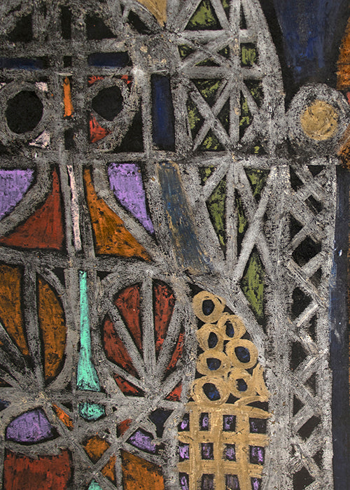 Byzantine Spell (Three Abstract Figures), Painting, 1965