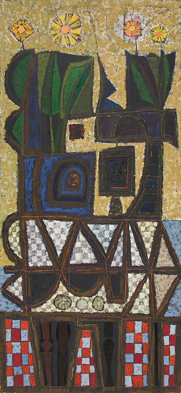 Still Life (Flowers on Table), Painting, 1960