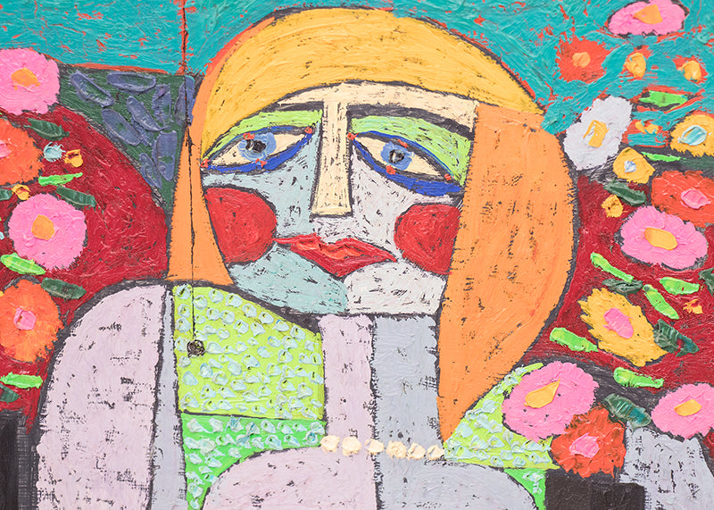 Medea & the Web of Entanglement (Interior Scene with Six Women), Painting, 1968