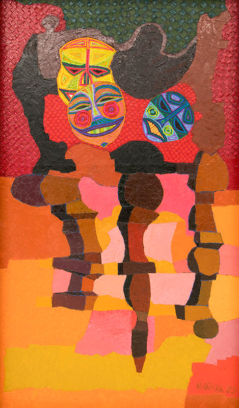 Still Life with Masks, Painting, 1983
