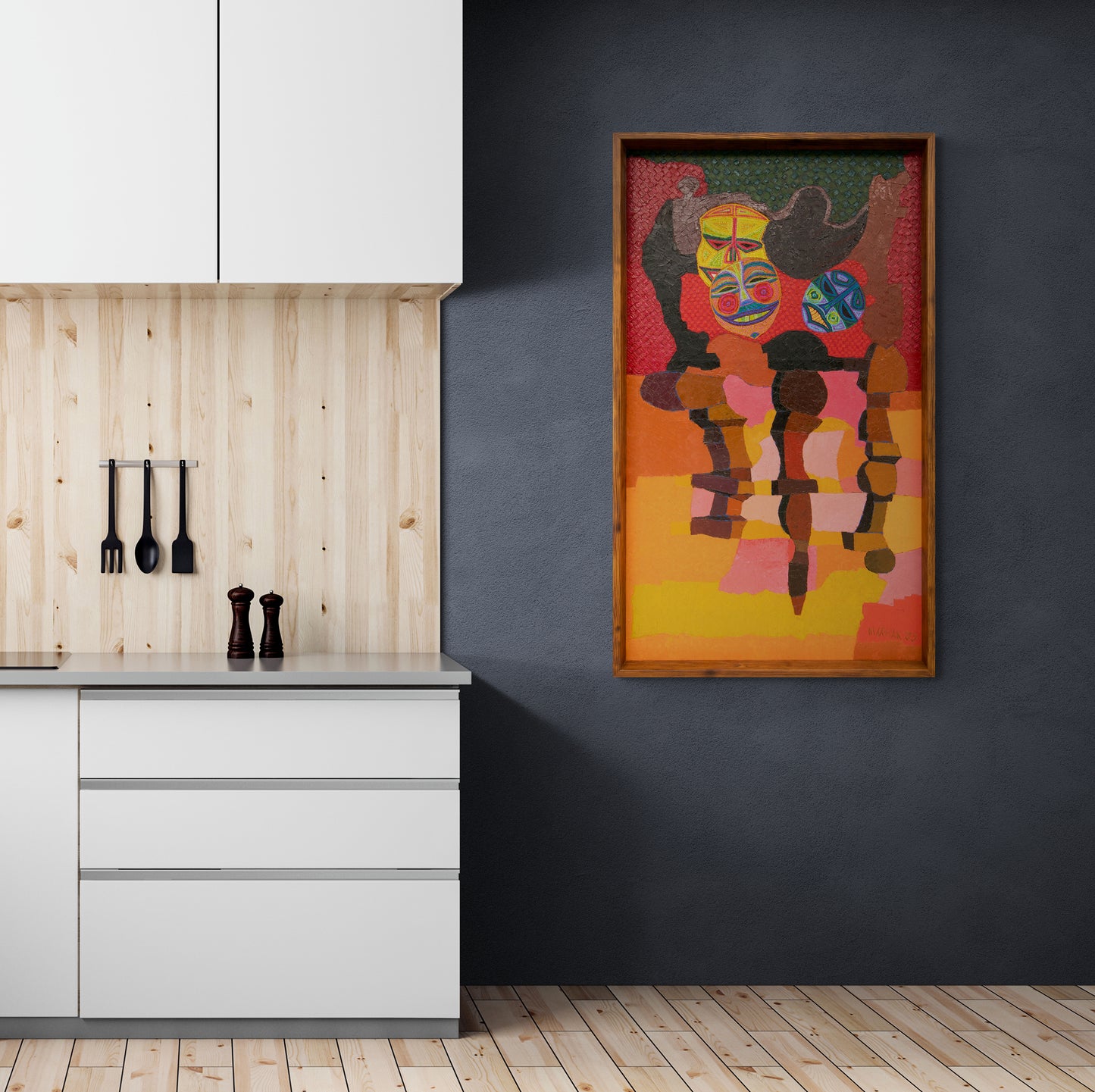 Still Life with Masks, Painting, 1983