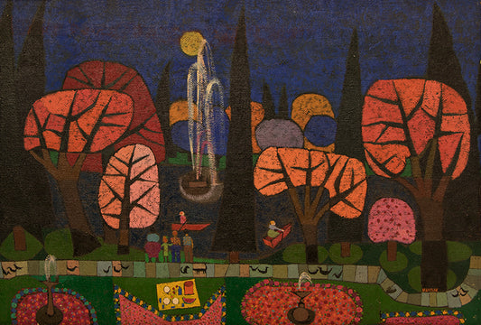 Garfield Park Band Concert (Cleveland), Painting, 1970