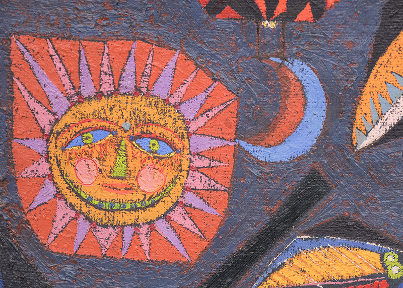 Athena and Diana (Two Women Riding a Large Bird), Painting, 1950