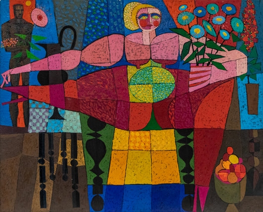 Goddess of Fertility (Abstracted Woman), Painting, 1966