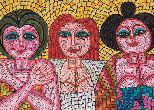 Women of Great Importance In A Conference, Oil Painting, 1991