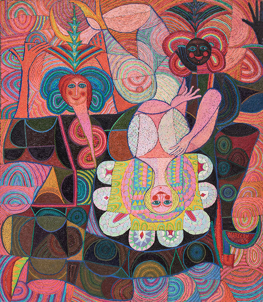 Edward Marecak (1919-1993) artwork for sale. The Three Graces (Three Women), Painting, 1985, Denver, Colorado, Art Gallery)